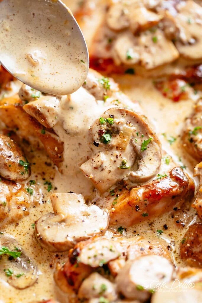 Chicken Thighs with Mushroom Sauce Recipe