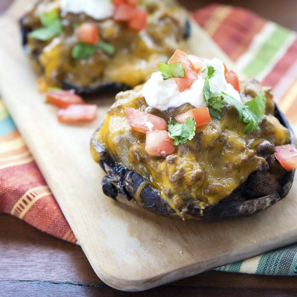 Taco Stuffed Portobello Mushrooms Keto Recipe