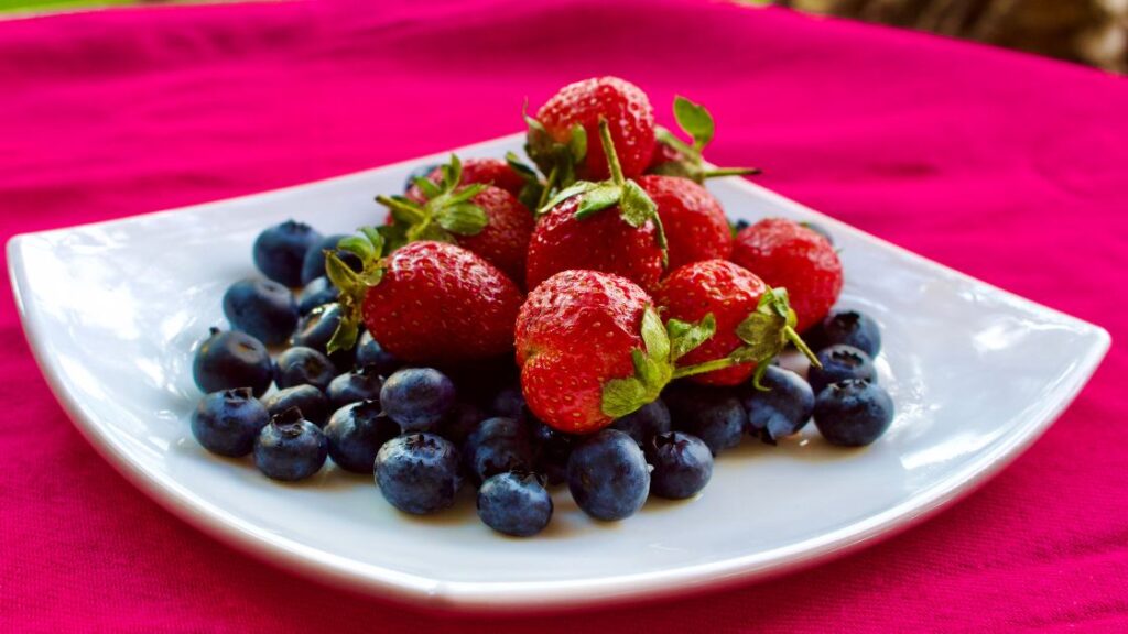 Strawberries and raspberries