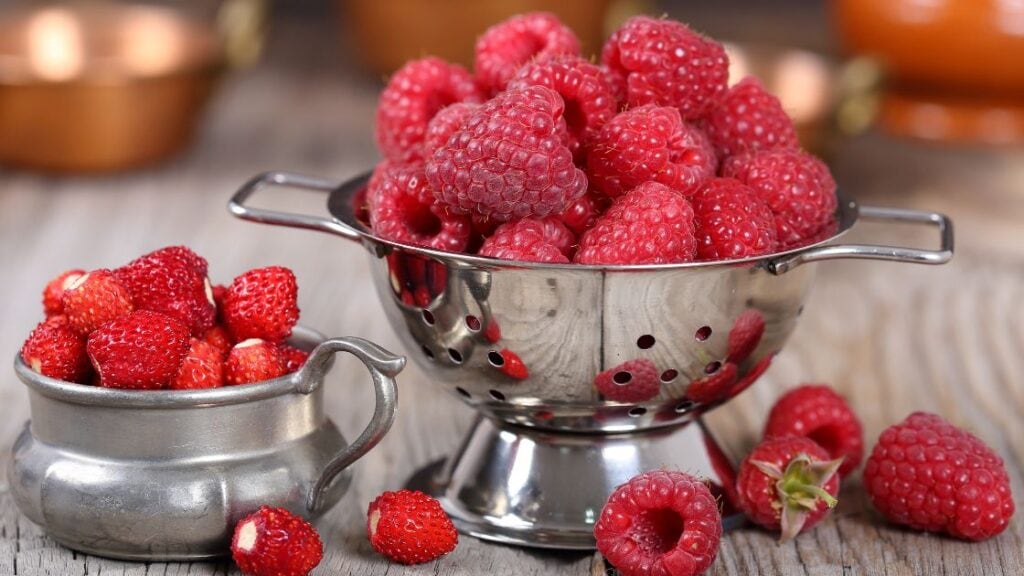 Raspberries and Strawberries