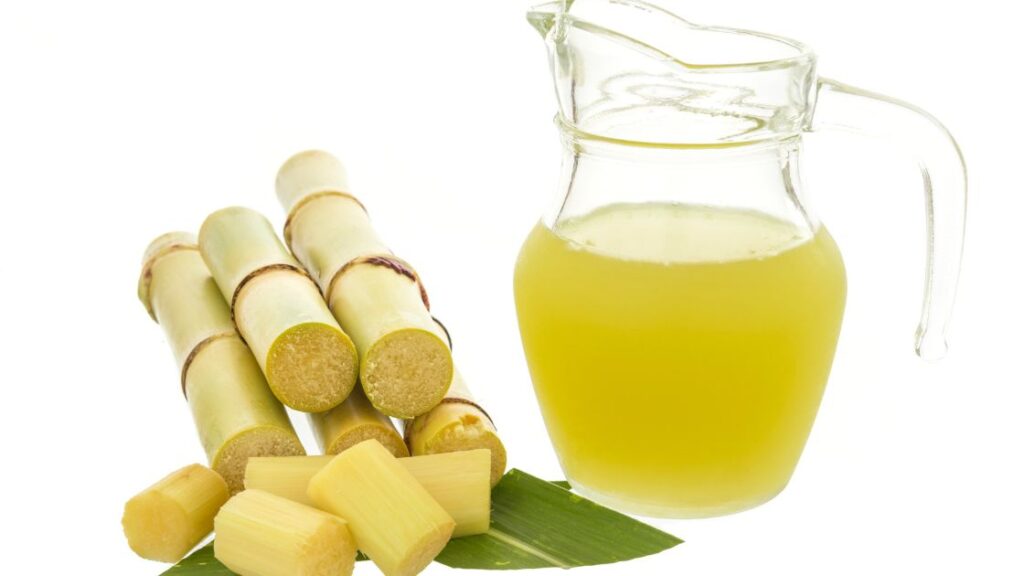 sugar cane juice in jug