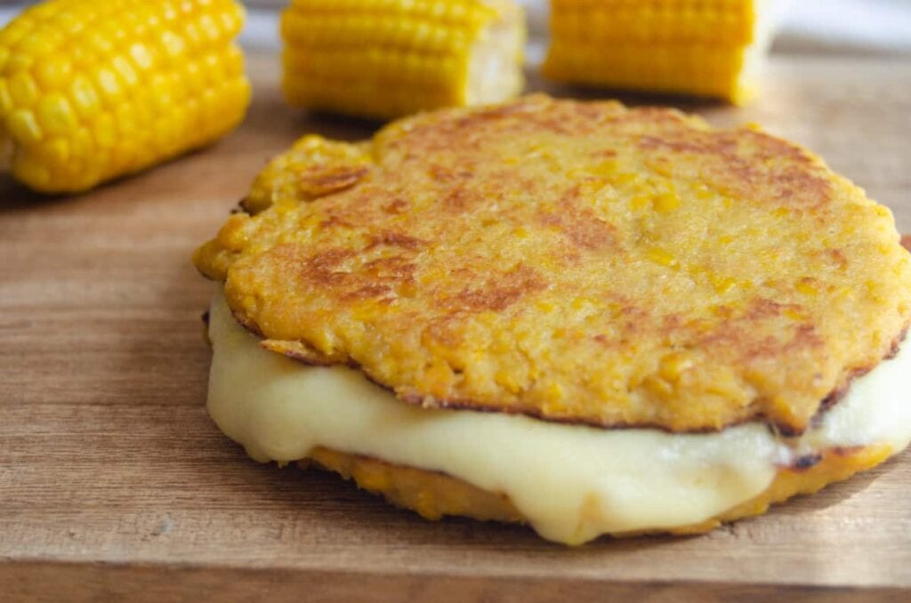 corn cake with cheese