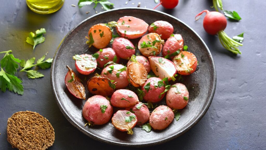 Roasted radishes