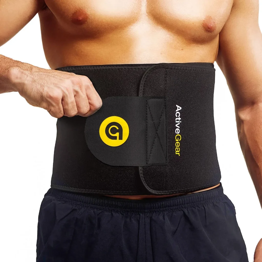ActiveGear Waist Trimmer Belt Slim Body Sweat Wrap for Stomach and Back Lumbar Support