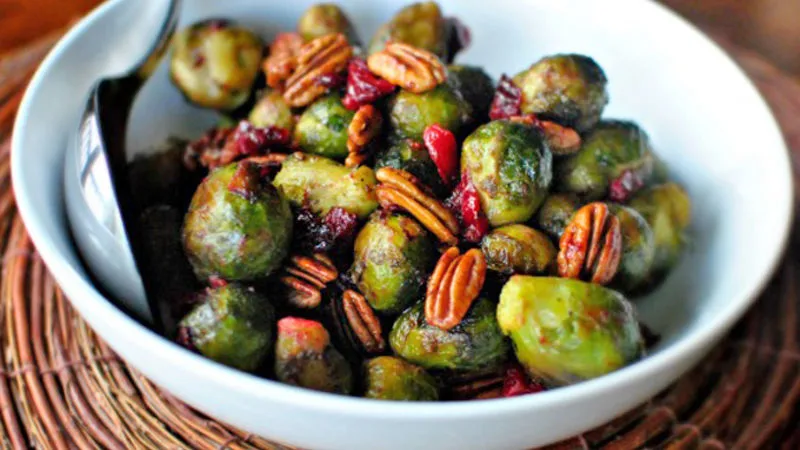Roasted Brussels Sprouts  with pecans