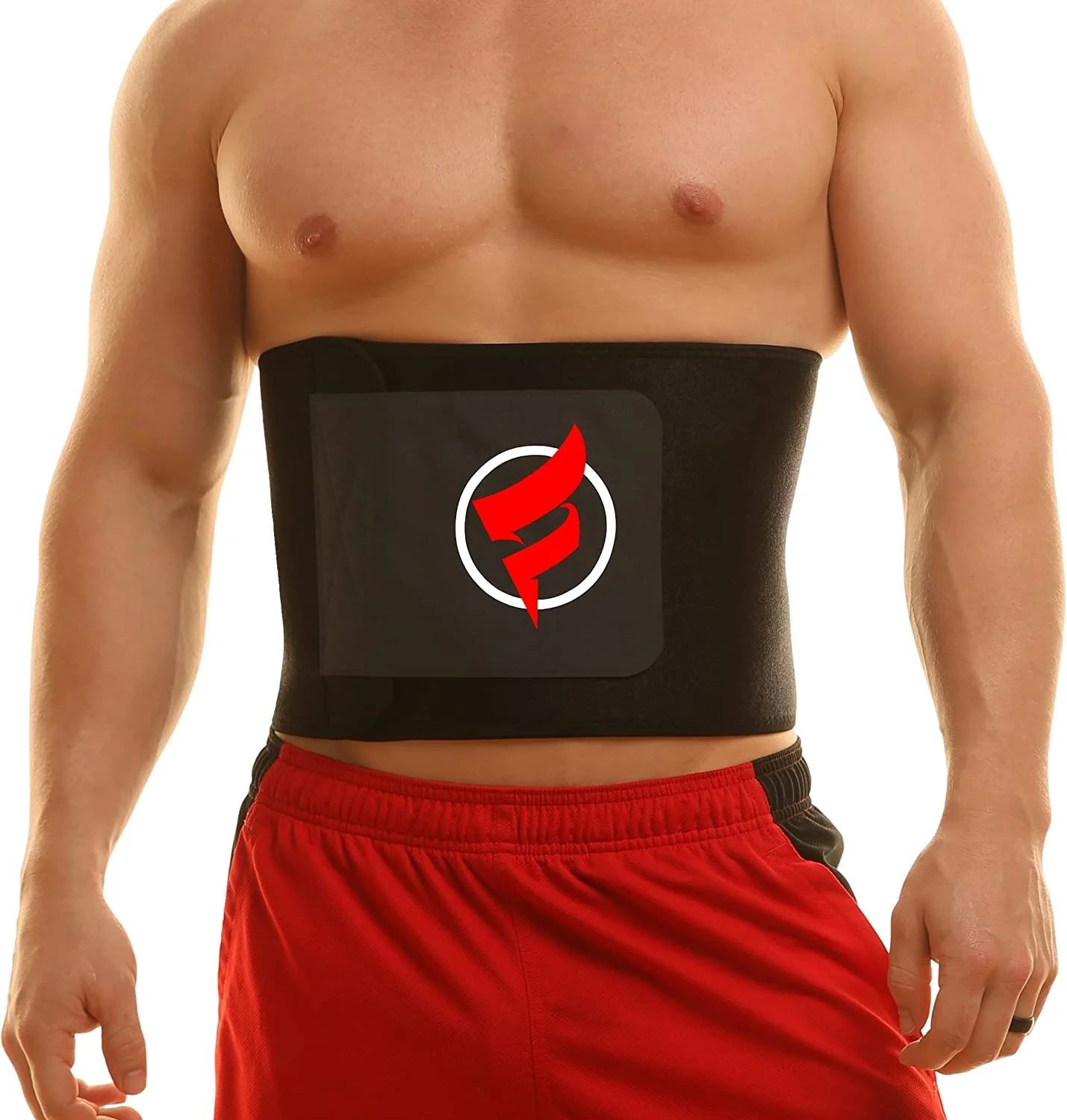 Fitru Waist Trimmer Sauna Ab Belt For Women & Men - Waist Trainer Stomach Wrap
