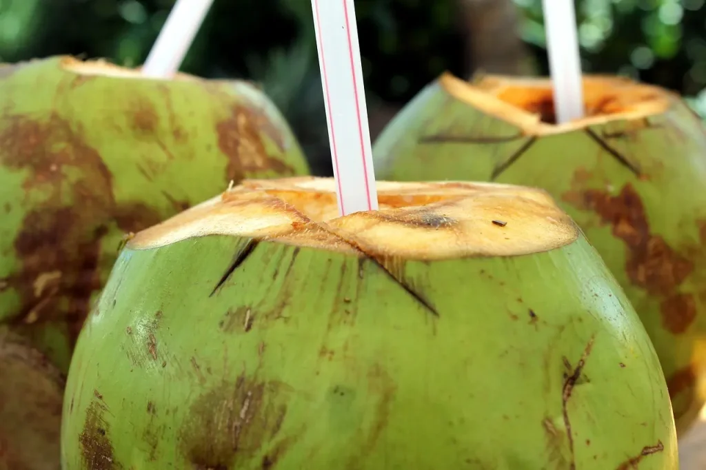 coconut water- non acidic fruit juices